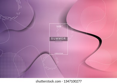 Summer tropical fluid landing page background. Fluid, liquid, wavy, gradient, flowing, dynamic shape background. Trendy and modern background color. Cool banner design template.