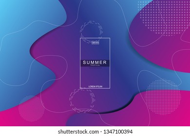 Summer tropical fluid landing page background. Fluid, liquid, wavy, gradient, flowing, dynamic shape background. Trendy and modern background color. Cool banner design template.