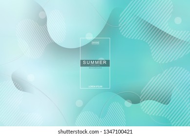 Summer tropical fluid landing page background. Fluid, liquid, wavy, gradient, flowing, dynamic shape background. Trendy and modern background color. Cool banner design template.