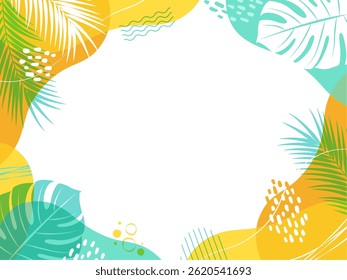 Ilustração de vetor de quadro tropical de verão