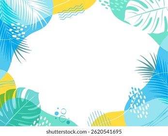 Ilustração de vetor de quadro tropical de verão