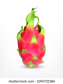 Summer tropical fruit. Pitaya. Vector icon. EPS10