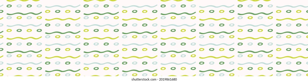 Summer tropical geometric seamless border pattern. Bright retro geo banner edge. Fun gender neutral gift wrap masking taper decor washi ribbon trim in vector.