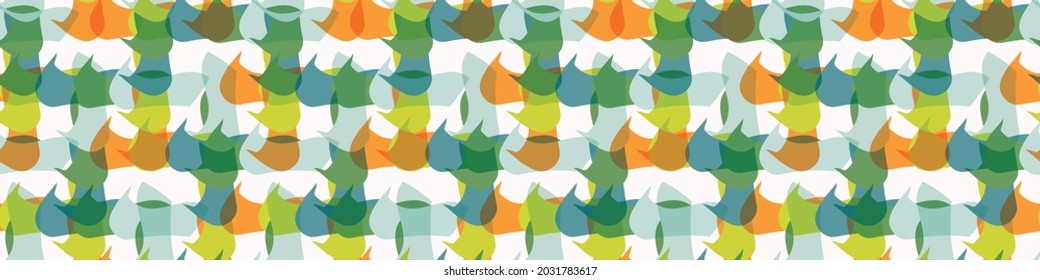 Summer tropical geometric seamless border pattern. Bright retro geo banner edge. Fun gender neutral gift wrap masking taper decor washi ribbon trim in vector.