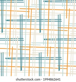 Summer tropical geometric seamless pattern. Bright retro geo shape for digital scrapbook paper and repeat kid design. Fun masculine shirt textile swatch in vector.