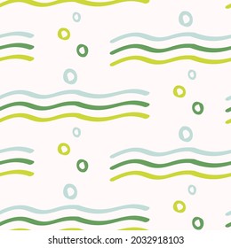 Summer tropical geometric seamless pattern. Bright retro geo shape for digital scrapbook paper and repeat kid design. Fun masculine shirt textile swatch in vector.