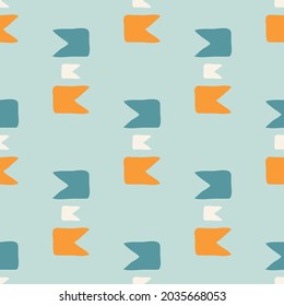 Patrón geométrico sin costuras veraniego. Forma de geo retro brillante para papel de libro de recortes digital y diseño de niños repetidos. Vegetación textil de camisa masculina divertida en vector.