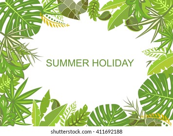 Summer tropical green background