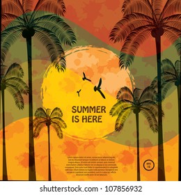 Summer tropical holiday background