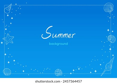 Summer Tropical Landscape Background Illustration