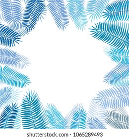 Summer Tropical Leaves Vector background