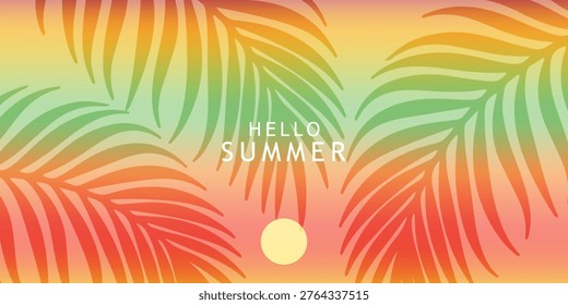 Fondo minimalista tropical verano