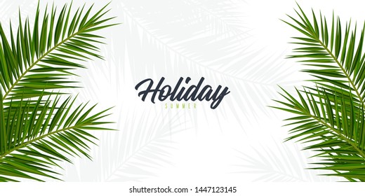 Summer Tropical palm leaves. Exotic palms tree. Floral Background