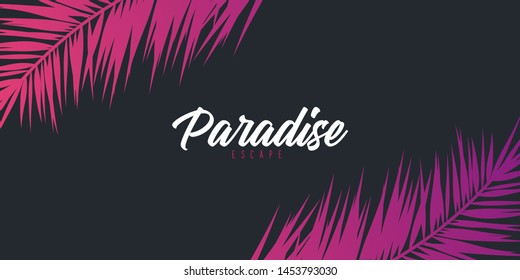 Summer Tropical palm leaves. Exotic palms tree. Floral Background