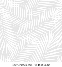 Summer tropical palm tree leaves seamless pattern. Vector grunge design for cards, web, backgrounds and natural product