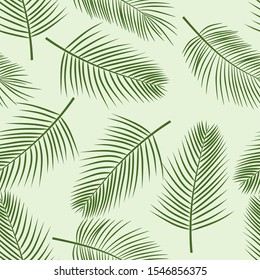 Summer tropical palm tree leaves seamless pattern. Vector grunge design for cards, web, backgrounds and natural product.vector