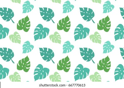 Summer, Tropical Paradise, beach, background with palm leaves