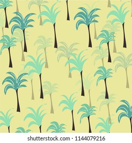 Summer tropical pattern abstract palms bright background, trend of summer