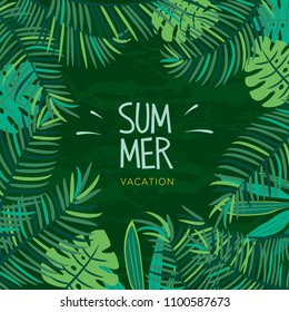 Summer tropical plant illustration