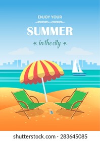 Afiche tropical de verano. Vector de fondo.