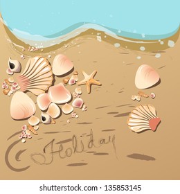Summer Tropical Poster - Vector Illustration, Graphic Design Editable For Your Design