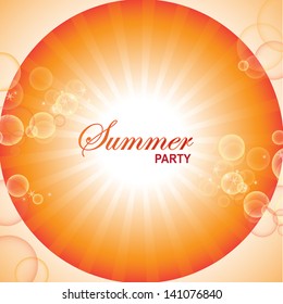 Summer Tropical Poster - Vector Illustration, Graphic Design Editable For Your Design