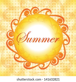 Summer Tropical Poster - Vector Illustration, Graphic Design Editable For Your Design