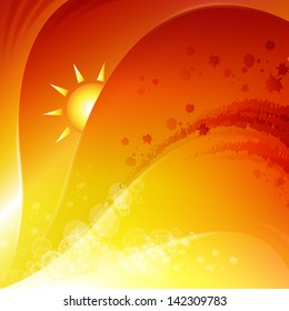 Summer Tropical Poster - Vector Illustration, Graphic Design Editable For Your Design