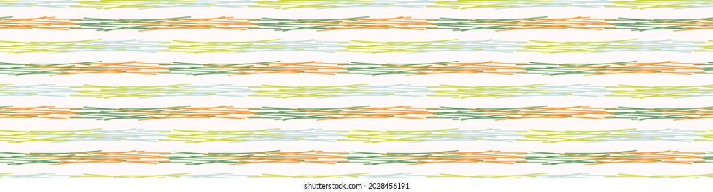 Sommertropischer Streifen nahtlose Grenzmuster. Helle Retro-Bannerkante. Gender-neutrale Geschenkverpackung Masking Taper Dekor Waschi Band Trim in Vektorgrafik.