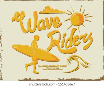 summer tropical surf print