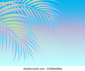 Summer tropical vector background .  Exotic multicolor palm leaves background for text. Eps 10, editable vector illustration.