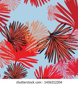 Summer tropical vector design for banner or flyer with exotic leaves.
