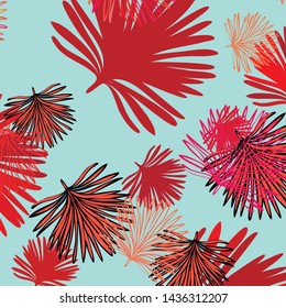 Summer tropical vector design for banner or flyer with exotic leaves.