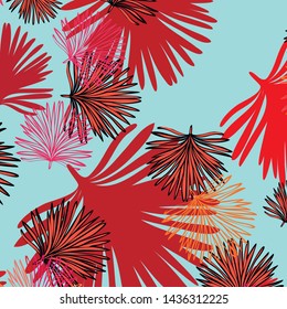 Summer tropical vector design for banner or flyer with exotic leaves.