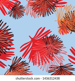 Summer tropical vector design for banner or flyer with exotic leaves.