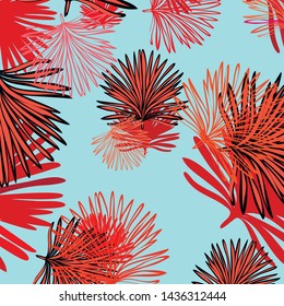 Summer tropical vector design for banner or flyer with exotic leaves.