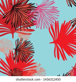Summer tropical vector design for banner or flyer with exotic leaves.