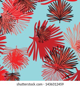 Summer tropical vector design for banner or flyer with exotic leaves.