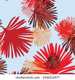 Summer tropical vector design for banner or flyer with exotic leaves.