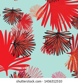 Summer tropical vector design for banner or flyer with exotic leaves.