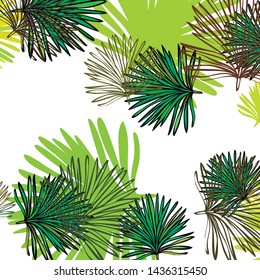 Summer tropical vector design for banner or flyer with exotic leaves.
