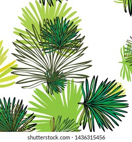 Summer tropical vector design for banner or flyer with exotic leaves.