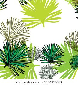Summer tropical vector design for banner or flyer with exotic leaves.