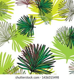 Summer tropical vector design for banner or flyer with exotic leaves.