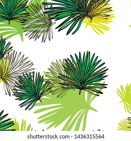 Summer tropical vector design for banner or flyer with exotic leaves.