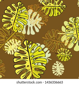 Summer tropical vector design for banner or flyer with exotic leaves.