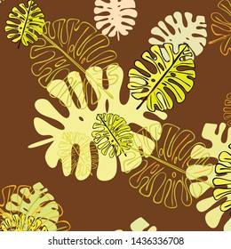 Summer tropical vector design for banner or flyer with exotic leaves.