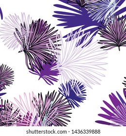 Summer tropical vector design for banner or flyer with exotic leaves.
