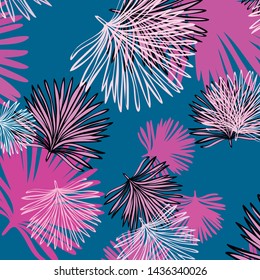 Summer tropical vector design for banner or flyer with exotic leaves.