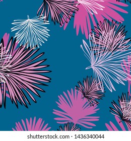 Summer tropical vector design for banner or flyer with exotic leaves.